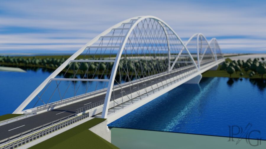 Mohácson 800 méter hosszú Duna-híd épül kerékpáros és gyalogos sávval