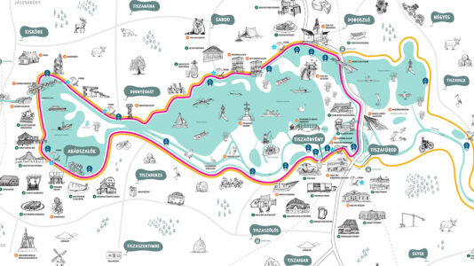 Kerékpárosoknak szóló térkép készült a Tisza-tó vendéglátóhelyeiről, látnivalóiról